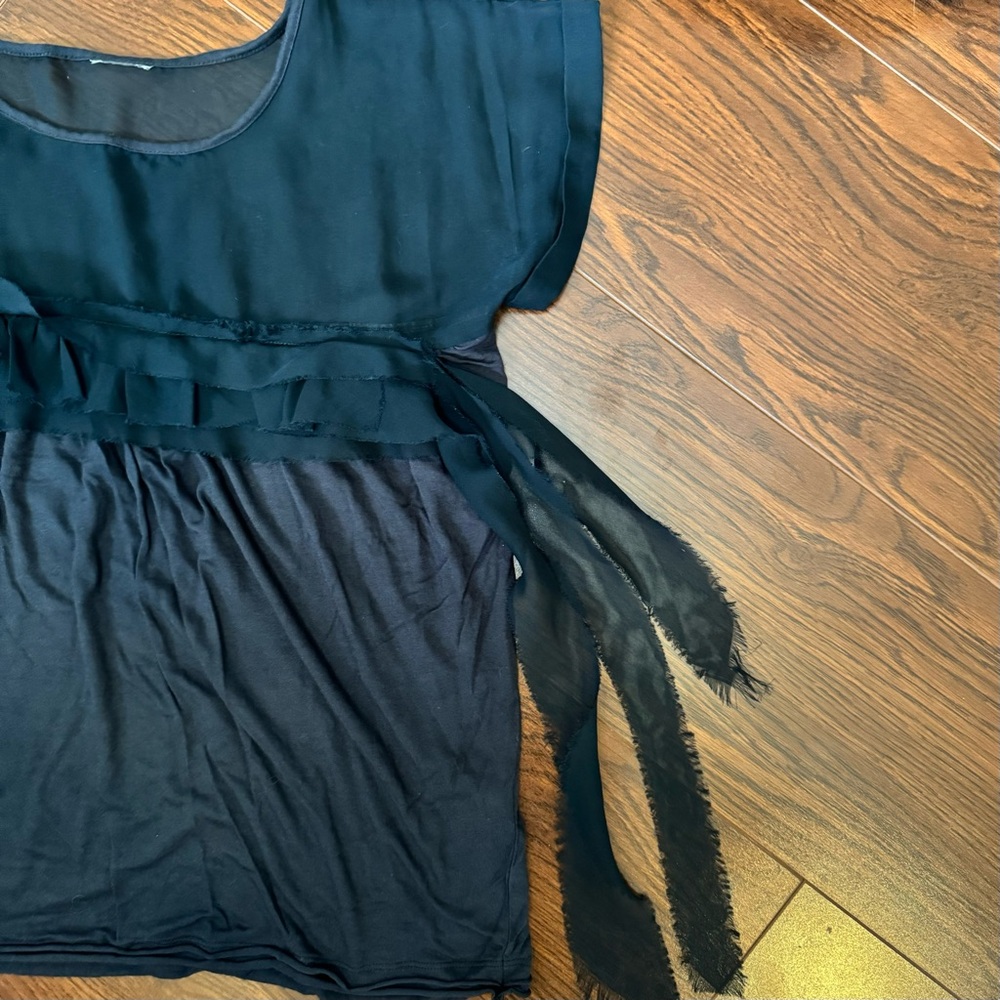 ALPHA STUDIO Sheer Ribbon Top - Picture 2 of 9
